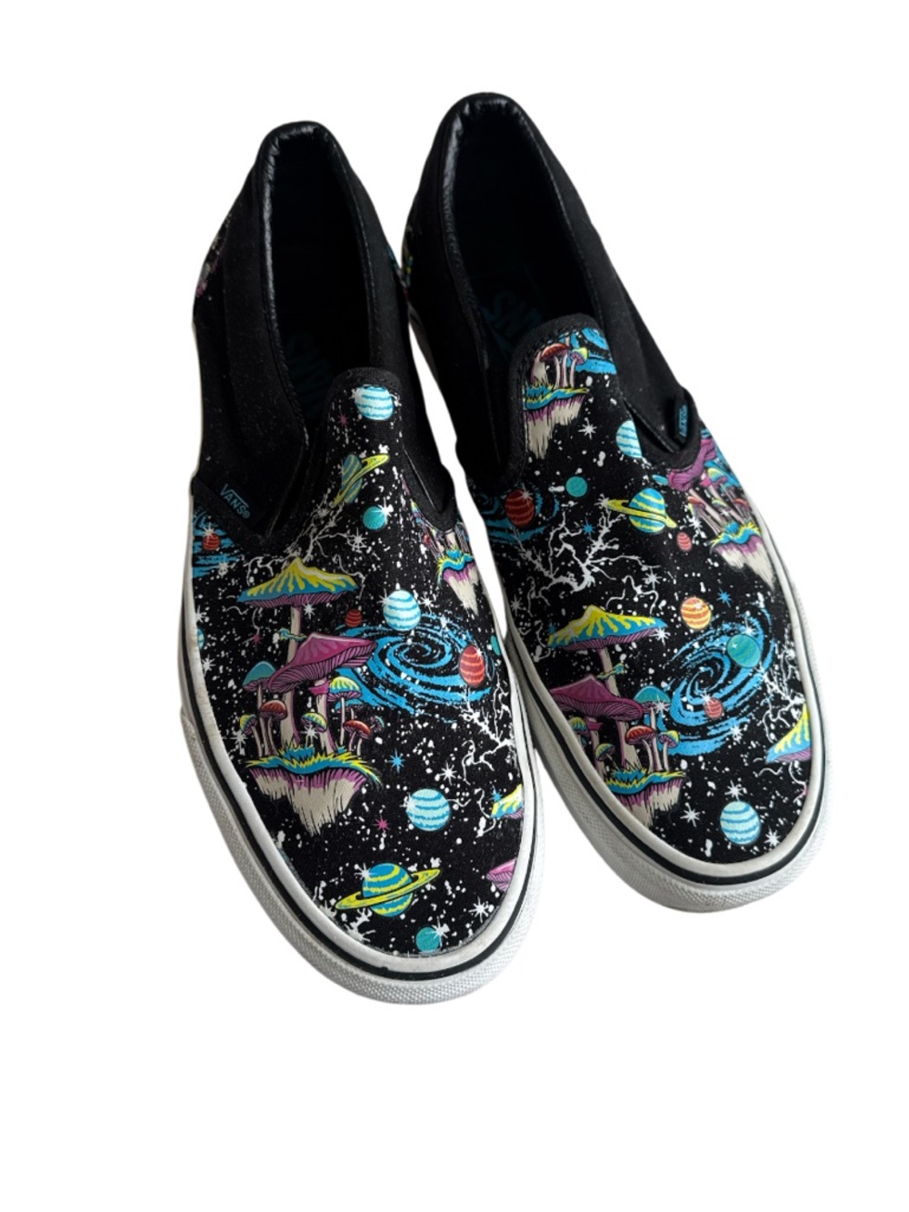 Vans Cosmic Glow classic canvas shoes glow in the dark mushroom galaxy print 9.5